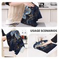 thumbnail image 3 of Kitchen Towels - Blue Golden Dream Lotus Absorbent Quick Drying Dish Towels for Kitchen Drying, Cute Funny Soft Hand Towels for Kitchen Decor with Lanyard, 3 of 7