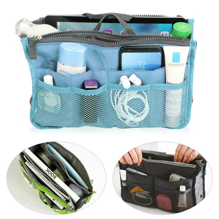 EEEKit Travel Insert Handbag for Women, Cosmetic Makeup Purse Insert Liner Pouch Organizer Bag in Bag w/13 Pockets