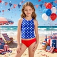 thumbnail image 2 of Shadoumai Girls Swimsuit Cute Ruffle Girls' Bikini Sets Adjustable Straps Tankini Sets Two Pieces Beach Skirt Cute Ruched Bathing Suit Contrast Trim Modest Swimwear with Cover Up, 2 of 4