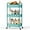 Lake Blue, variant on 3 Tier Rolling Utility Cart, Metal Trolley Cart with Wheels, Hooks, Easy Assembly Organizer Storage Cart for Bathroom, Kitchen, Office, Bedroom(White)