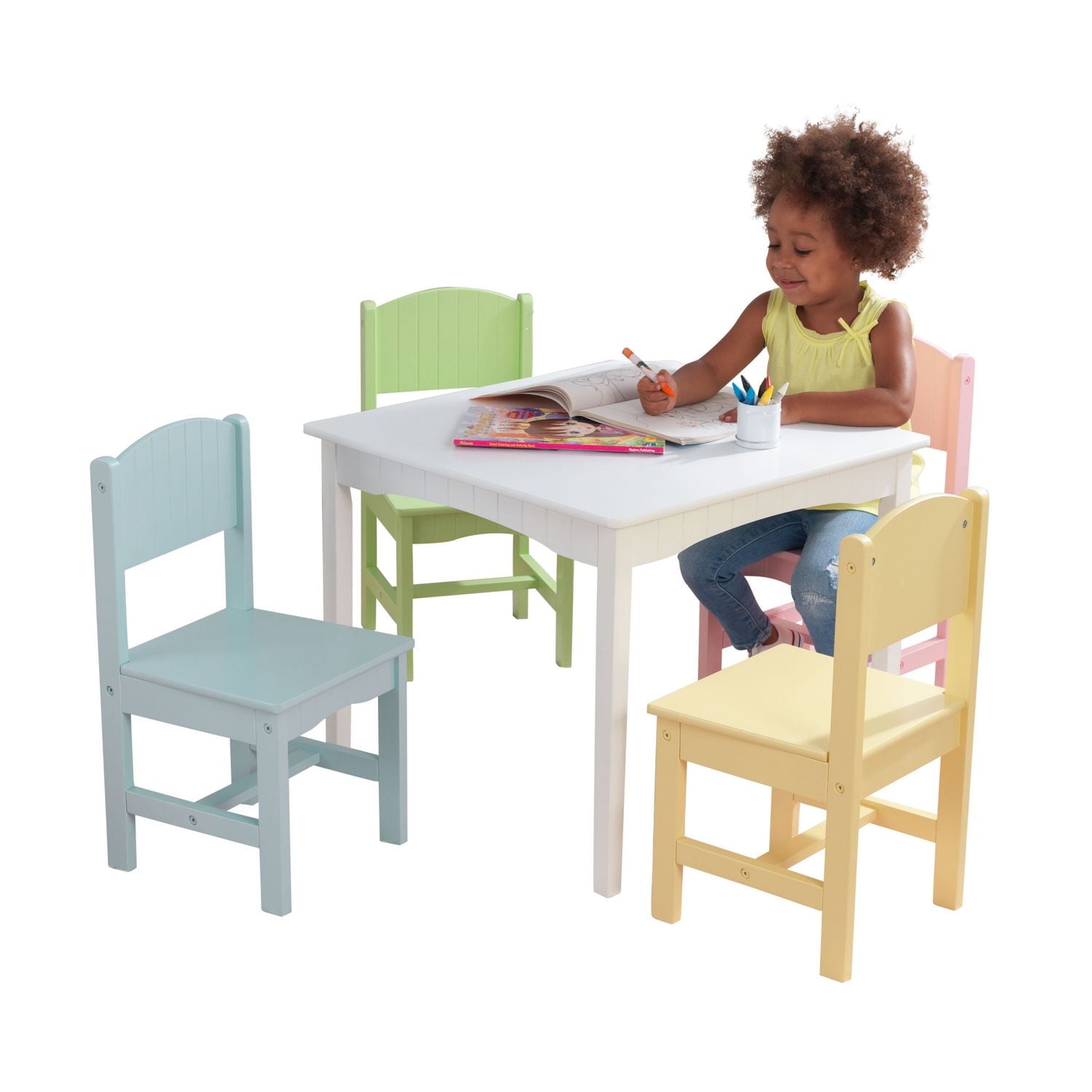 KidKraft Table et 4 chaises Nantucket - Pastel