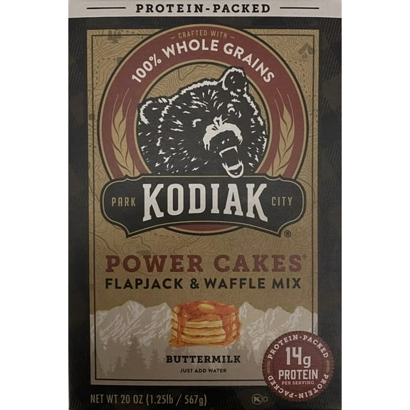 Kodiak Cakes Power Cakes Flapjack and Waffle Mix, Buttermilk, 20 oz (Pack of 8)