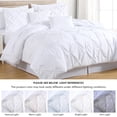 thumbnail image 5 of Chezmoi Collection 10-Piece Bed in a Bag Comforter Set, Pintuck Design, All Season Soft Microfiber Bedding with Sheets, Pillow Shams & Decorative Pillow, White, California King, 5 of 9