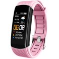thumbnail image 1 of Pulsera de fitness con podómetro, control de la presión arterial, frecuencia cardíaca, resistente al agua, color rosa, 1 of 5