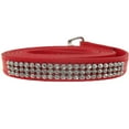 thumbnail image 2 of 115cm Long Faux Leather Dog Leash Bling Rhinestone Puppy Pet Walking Lead Rope, 2 of 9