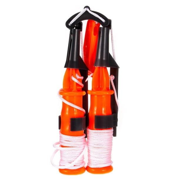 Hielo Púa Ligero Portátil Invierno Salvavidas Martillo Ampliamente Utilizado Al Aire Libre Salvavidas Cono De Hielo Con Silbato Para Pesca Senderismo Camping Kearding OD010765-02