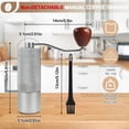 thumbnail image 2 of TGHTBA-Non-Detachable Manual Coffee Grinder with 25 Level Stainless Steel Conical Burr Portable Aluminum Coffee Bean Grinder Suitable for Moka Pot Espresso French Press Pour Over Easy Cleaning with B, 2 of 4