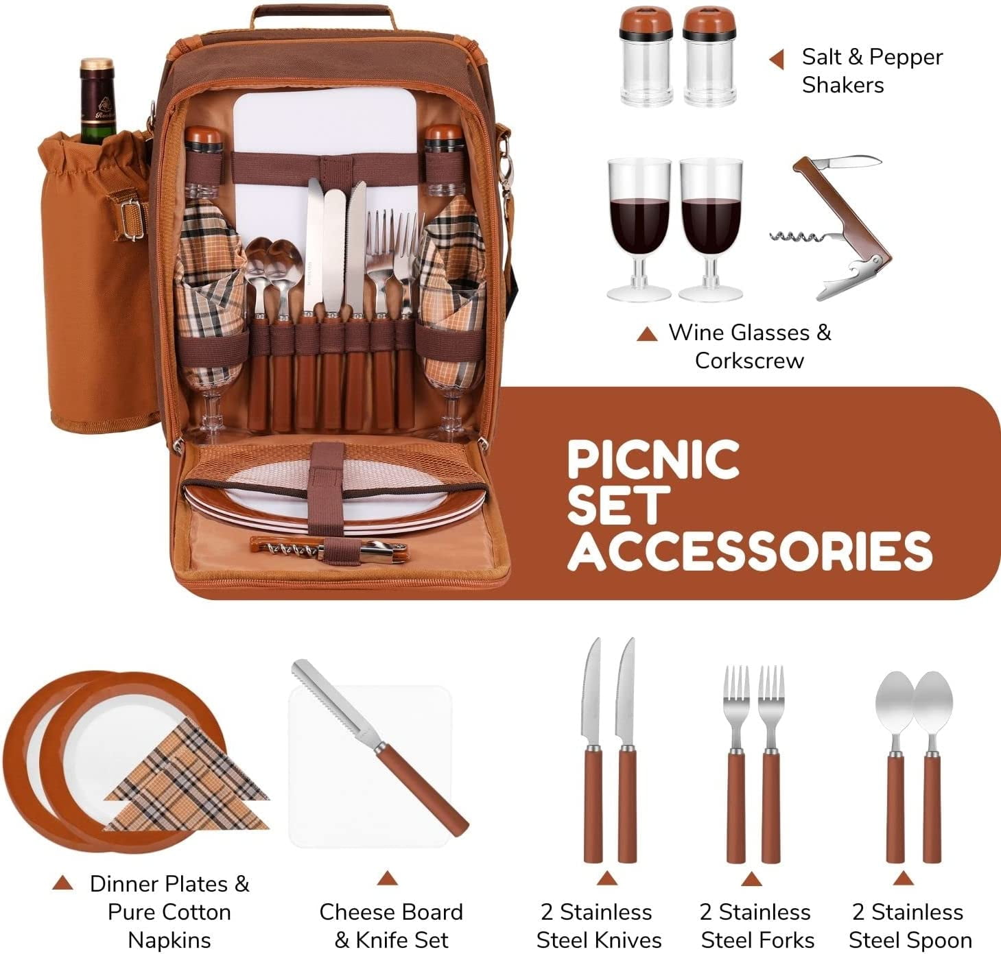 Picnic Basket For Picnic Basket Bag Set, Person Insulated Tote