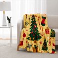 thumbnail image 3 of Rdsfhsp Christmas Tree Ornament Pattern Soft Flannel Throw Blanket, Plush Cozy Fleece Blanket for Couch Sofa Bed, Lightweight Holiday Blanket for Winter Home Decor and Travel 80"x60", 3 of 5