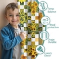thumbnail image 3 of Blackout Kids Curtains,Sunflower Checkered Pattern Childrens Insulated Curtains Set Of 2,Bedroom Essentials,Toddler Room Decor 42x63in(106x160cm), 3 of 5