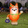 thumbnail image 2 of Gemmy Airblown Inflatable Bingo in Pumpkin Costume Bluey, 3.5 ft Tall, Multicolored, 2 of 5