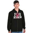 thumbnail image 5 of Breast Cancer BCA Pink Ribbon for Mom Zip Up Hoodie Men's Women's Brisco Brands S, 5 of 6