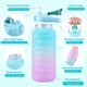 thumbnail image 5 of Botella de agua deportiva, botella de agua motivacional de 2 litros con marcadores de tiempo, pajita desmontable, apertura con un clic, 5 of 5