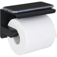 thumbnail image 2 of Portarrollos de papel higiénico adhesivo con estante, portarrollos de baño montado en la pared, sin perforación, acero inoxidable SUS 304 para inodoro Rojo Verde, 2 of 4