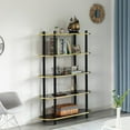 thumbnail image 3 of 5 Tier Open Bookshelf, Contemporary Classic Modern Style Free Standing Wood Display Rack Unit for Collections,�59", 3 of 9