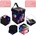 thumbnail image 2 of Starry Sky Frog Foldable, with Lid, Leak-Proof, Hanging Storage Bag Car Trash Can Garbage Bin, 2 of 6