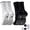 Polka Dot White + Black - 2 Pack, variant on 2 Pairs Pilates Grip Socks for Women, Mid-Calf Polka Dot Ruffle Cuff, Non-Slip Yoga Socks with Gift Bag,US Size 5-10