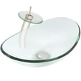 thumbnail image 6 of Novatto Chiaro NSFC-324C001BNC Clear Oval Glass Vessel Sink Combo Set, Brushed Nickel 4-Piece, 6 of 11