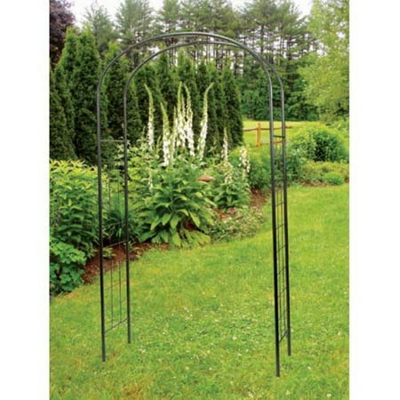 Achla Designs Monet 8.25-ft. Iron Arch Arbor A sensible choice for a less audacious arbor  the Achla Designs Monet 8.25-ft. Iron Arch Arbor will show off your favorite vines. The grates give plants several anchor points on each level to make certain that they can grow freely. Made of powder-coated wrought iron  the Monet Arbor will not rust when left out in the elements. Easy to assemble  the Monet Arbor can be up in your yard in just minutes  giving you plenty of time to sit back and enjoy its beauty. Includes 11-inch ground stakes for easy and secure installation. About ACHLA Designs This item is created by ACHLA Designs. ACHLA is a garden accessories company that emphasizes unique wood and hand-forged  wrought iron European furnishings for the home and garden. ACHLA Designs continues to add beautiful and unique items year after year  resulting in an unusually large product line. All ACHLA products are stocked in the company s warehouse for year-round  prompt shipping. ACHLA Designs takes great pride in offering exceptional products and customer service.