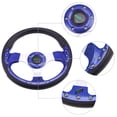 thumbnail image 4 of RASTP 13" 320mm Universal Blue Drifting Racing Lightweight Sport Steering Wheel STW018, 4 of 5