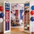 thumbnail image 5 of USA 250th Anniversary Patriotic Banners – Large Nylon American Flag Decorations with Grommets & Hanging Strap, Waterproof Outdoor/Indoor Decor for Porch, Yard, Balcony, 5 of 5
