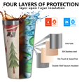 thumbnail image 3 of 16oz Tumblers Beige Christmas Santa and Animal Pattern Stainless Steel Vacuum Insulated Double Wall Travel Tumbler Cups Mug with Lid and Straw,Cleaning Brush for Coffee,Tea, 3 of 4