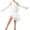 White, variant on Fringe Dress Women Tassel Flapper Dress One Shoulder Dance Costume Dark Blue One Size