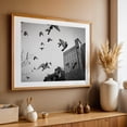 thumbnail image 4 of Flock of Pigeons in Flight, Flushing, Queens - Queens New York Photography Oak Framed Wall Art Print 16 x 24 inches, 4 of 6