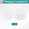 thumbnail image 3 of 15 Pack Rubber Grommets 5mm Drill Hole, 2.5mm ID Hole Top Hat Grommet Clear Silicone Rubber Hole Plug Gasket for Wiring, Automotive, 3 of 7