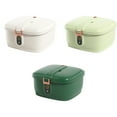 thumbnail image 3 of Becaristey Non-toxic Rice Storage Container Odorless Impact-resistant Safe For Food Contacting Rice Container Olive Green 5kg, 3 of 6