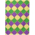 thumbnail image 2 of Mardi Gras Zigzag Tablecloth Rectangle Colorful Table Cloth Large Square Table Cover for Dining Kitchen Party 60"x60" Decor Gift, 2 of 7