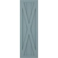 thumbnail image 5 of Ekena Millwork 12"W x 73"H True Fit PVC Single X-Board Farmhouse Fixed Mount Shutters, Peaceful Blue (Per Pair - Hardware Not Included), 5 of 9