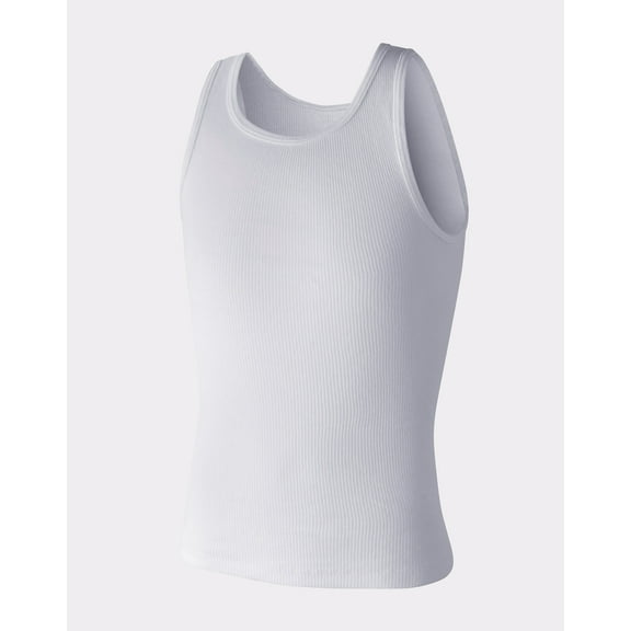 Hanes ComfortSoft Boys' Cotton Tank, White, 3-Pack M