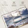 thumbnail image 6 of Elephant Stock Ocean At Sunrise Wall Art - Horizontal Multi Panel Canvas - Living Room Wall Decor - Beach Multi Panel - Beige And Blue Decor - 45" x 28", 6 of 8
