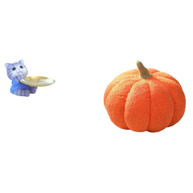 Figura de oso,Bandeja para gatos Bandeja para dulces para gatos Bandeja para estatuas de resina,Almohadas de calabaza de Halloween,Almohadas de calabaza de Halloween Decoración del hogar