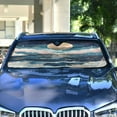 thumbnail image 4 of Yayeee Car Windshield Sun Shade Universal Fit Front Visor Protector, Rolling Waves, 4 of 8