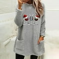 thumbnail image 2 of Christmas Sweatshirts Women Wine Glass Sherpa Pullover Oversized Fuzzy Fleece Sweater Loungwear, 2 of 5