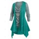 thumbnail image 2 of Conjunto Cárdigan Talla Extra Cadenas Cuello Vuelto Rosegal  Mangas largas de talla grande, 2 of 5