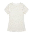 thumbnail image 5 of Krdevn Women's Daisy Print Sheer Mesh Short Sleeve Cover Up Tunic Beach Swimwear Sun Protective See-Through Top, 5 of 5