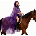 thumbnail image 5 of Hooded Cloak Adult Sheer Cape Witch Queen Cosplay Costume for Halloween Christmas Special Festivals Renaissance, 5 of 7