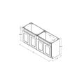 thumbnail image 7 of Disar 72'' Double Bathroom Vanity With Drawer Base Only, 7 of 7