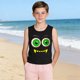 thumbnail image 4 of Niños Niños Niños Moda Lindo Gradiente Impresión Suave Camisola sin Mangas para el Uso Casual Y Ocasiones Especiales, 4 of 6