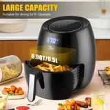 Uten 6.9 Qt Air Fryer Toaster Oven Combo, 1700W Digital One-Touch Screen Airfryer, 8 Presets Nonstick Basket, Compact Size for Family, Easy Clean, Black — image 7