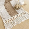 thumbnail image 2 of Simple Macrame Burlap Dining Table Runner, Farmhouse Rustic Bohemian Table Decoration for Home Party Decor,12x72 IN, 2 of 5