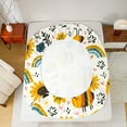 thumbnail image 5 of Castle Fairy Kawaii Honeybee Queen Sheet Sets for Preppy Children,Cartoon Rainbow Bed Set, 5 of 7
