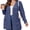 C1-Navy Blue, variant on Women's Plus Size Open Front Cardigan, Navy Blue 1X Ribbed Long Sleeve Casual Sweater with Buttons and Pockets for Cozy Fall Winter Outfits