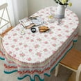 thumbnail image 6 of Oval Tablecloth -54x72 Inch, Pioneer Floral Design Rustic Tablecloth Classic French Country Printed Table Cover for Farmhouse Decoration, Suitable for Home, Kitchen, Indoor and Outdoor Dining Table, 6 of 6