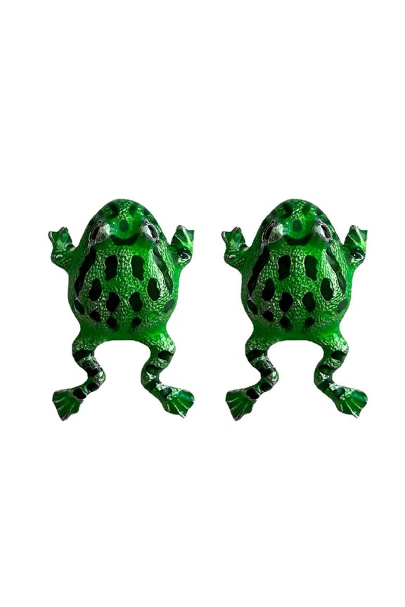 1 Pair Personality Funny Frog Shape Stud Earrings Exaggerated Cute Cartoon Creative Ear Studs Fashion Jewelry Gift