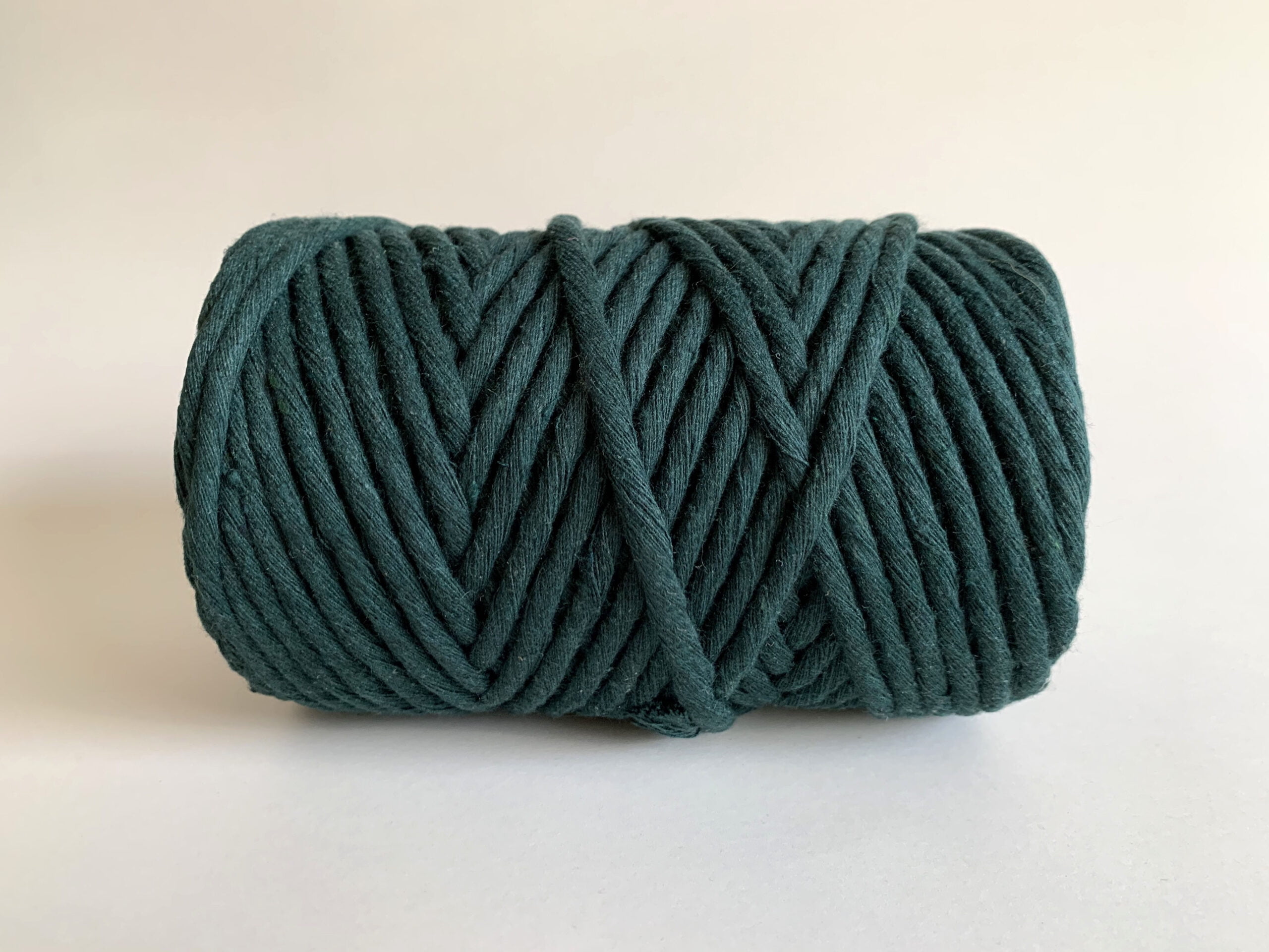 6mm Single Strand Recycled Cotton Macrame String - Dark Green