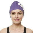 thumbnail image 4 of Beemo Retro Floral Soft Latex Bubble Crepe Bathing Swim Cap (Girl's), 4 of 4